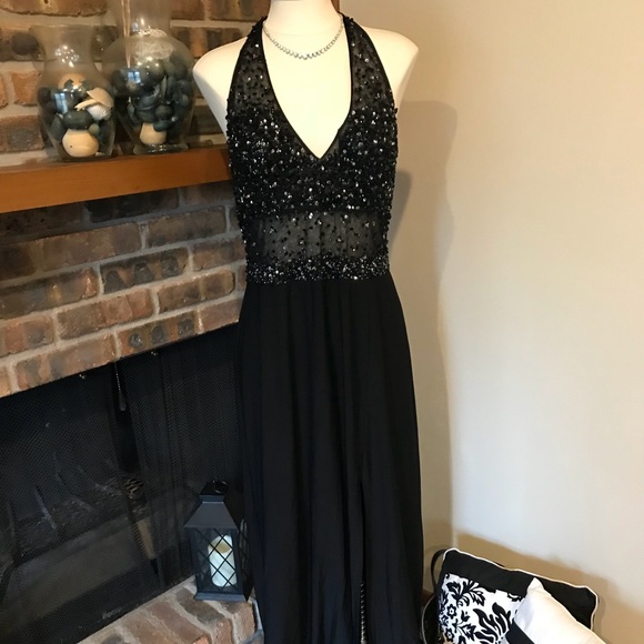 RUE DE LA PAIX FORMAL BLACK DRESS - Picture 1 of 6
